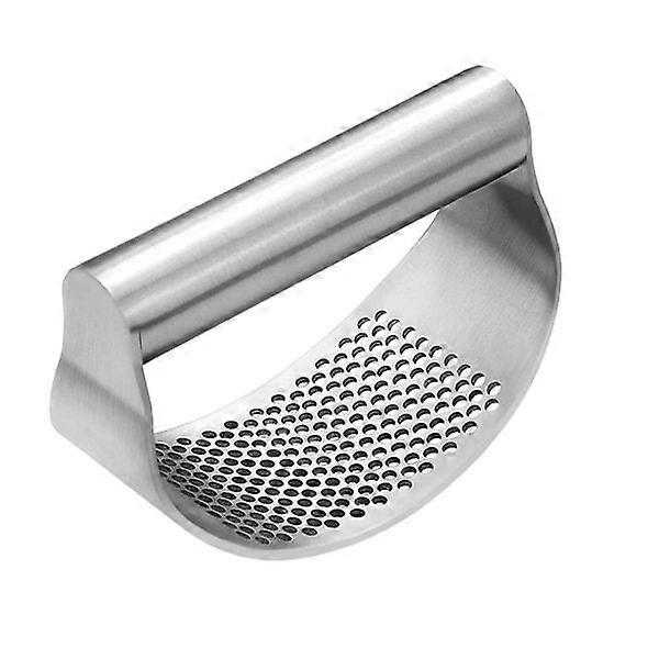 Garlic press in stainless steel silver
