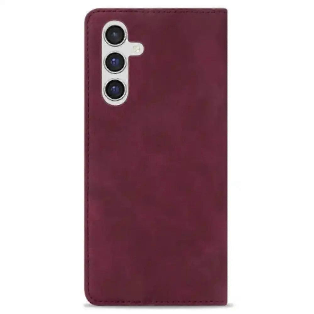 Magnetic Wallet Case For Samsung Galaxy S & A Series (wine Red)