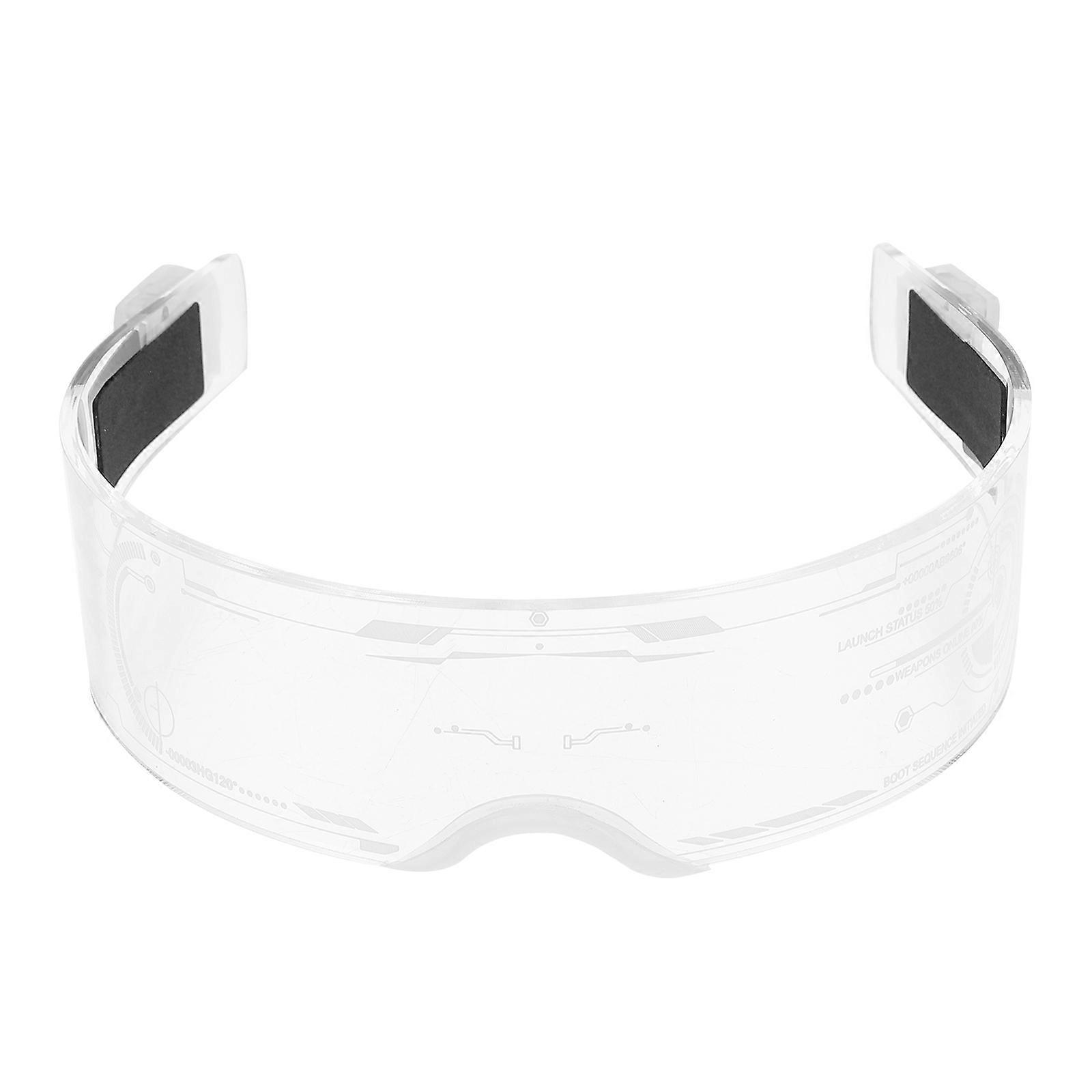 Led Light Emitting Glasses Round Shape Assorted Decorative Prop 1Set