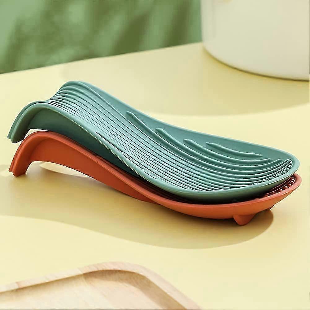 2-Pack Heat-Resistant Silicone Spoon Rests - No Mess Kitchen Utensil Holders for UK Homes