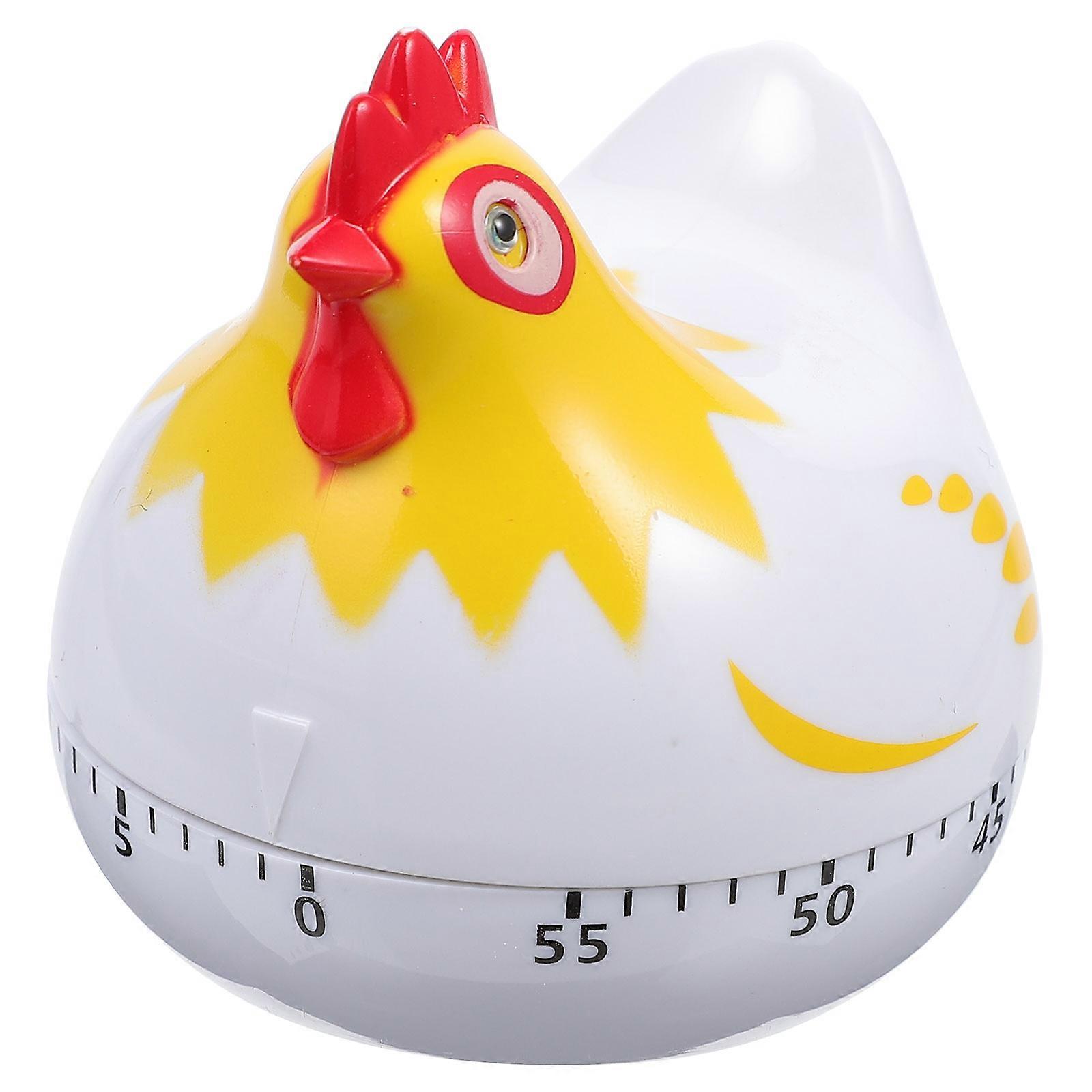 Cute White Mechanical Cooking Timer for Home Use ABS Material Timer Device 60 Minutes