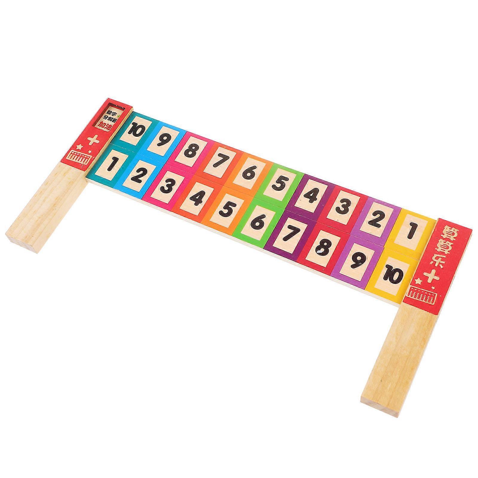 Wooden Math Subtraction Ruler for Home Use Ideal for Kindergarten Children Teaching Aid 12 inches
