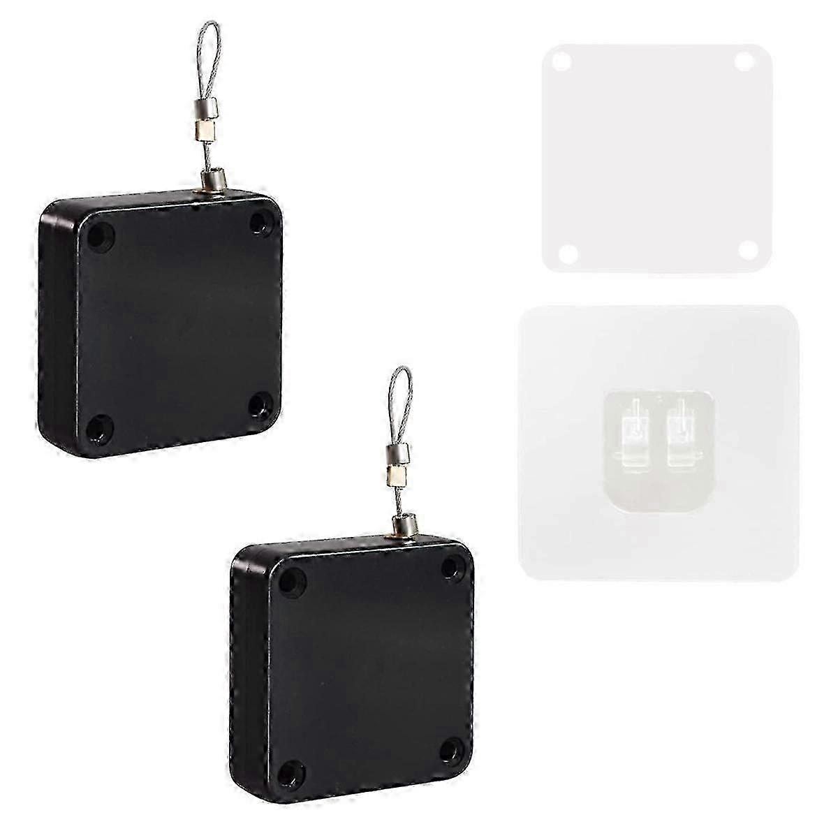 2 Pack Punch-Free Automatic Door Closer, Automatic Door Closer with Tunnel Pull, Door Closer for Ho hwy