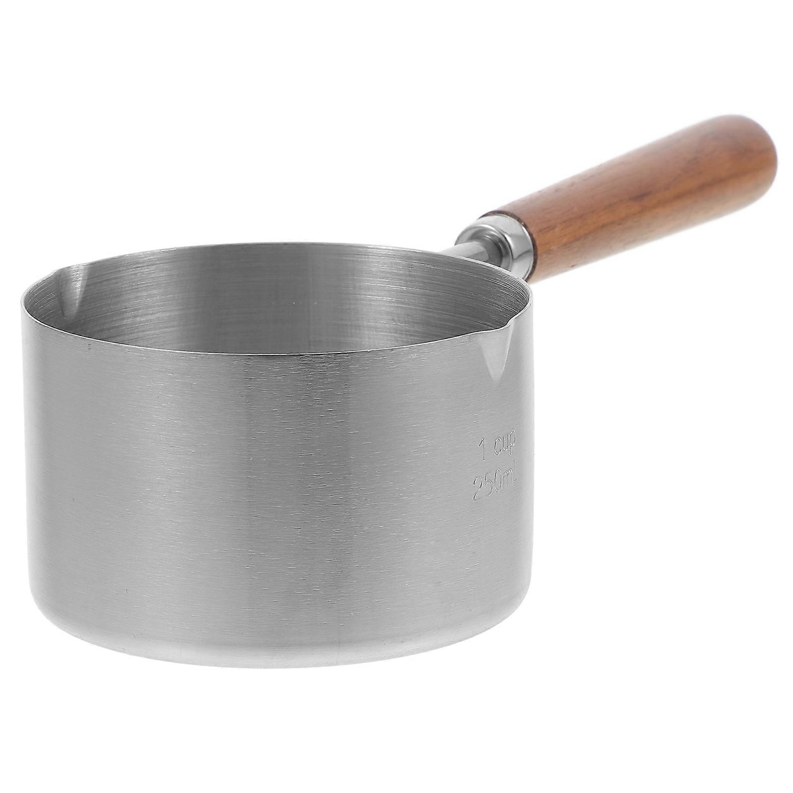 Durable Stainless Steel Dog Food Scoop with Long Handle for Easy Kitchen Measuring in Coffee Color