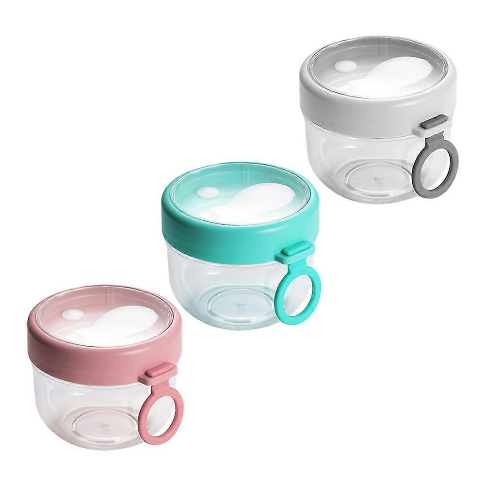 Overnight Oats Jars with Lids and Spoons Large Capacity Dessert Cups for Home Use Assorted Color
