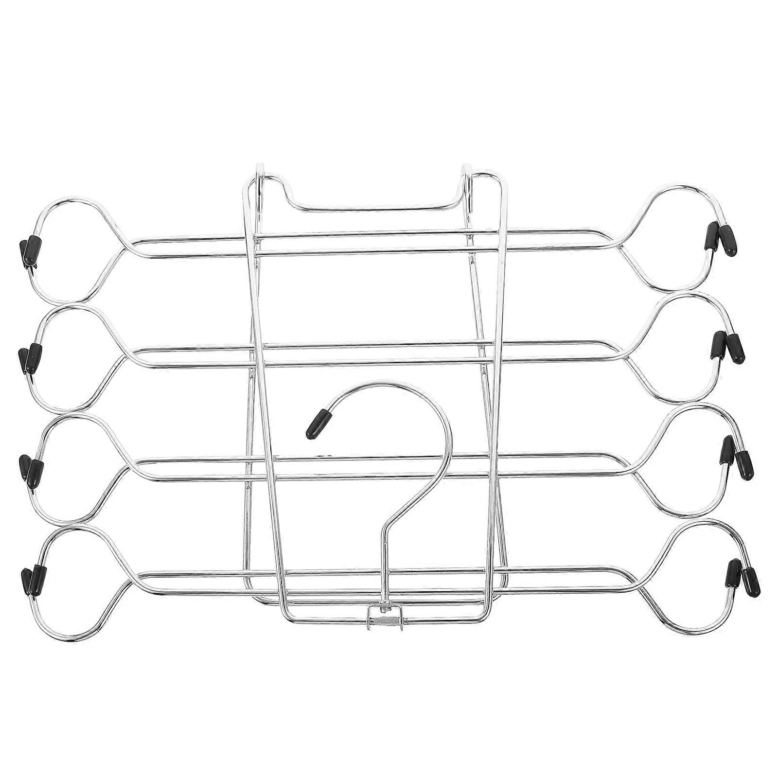 Space Saving Multi Layer Foldable Hanger Organizer for Closet – Iron Underwear & Tank Top Storage Rack with Multi Function Design for Efficient