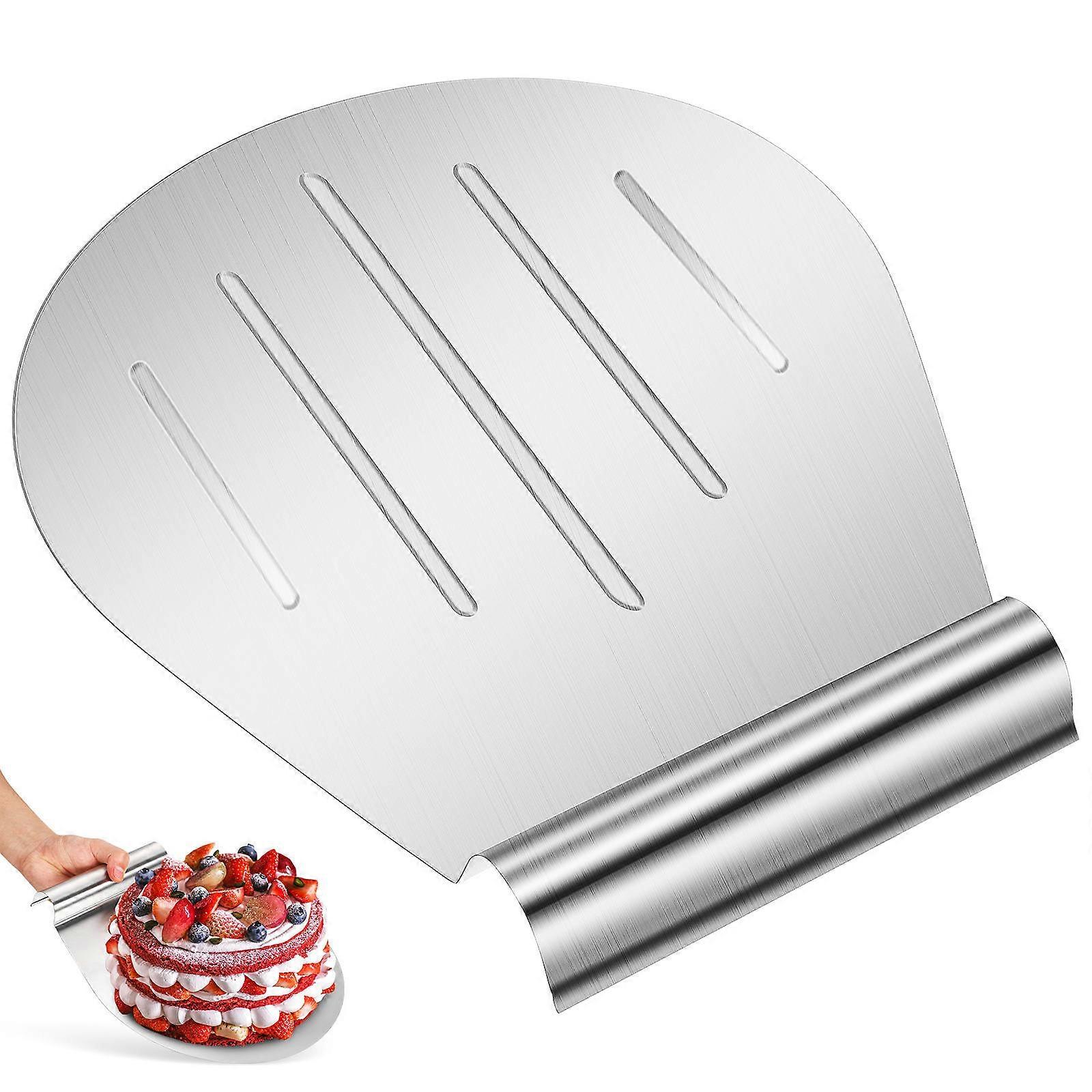 Stainless Steel Cake Lifter and Pizza Transfer Tool for Easy Serving – Rustproof Baking Aid for Home Bakers