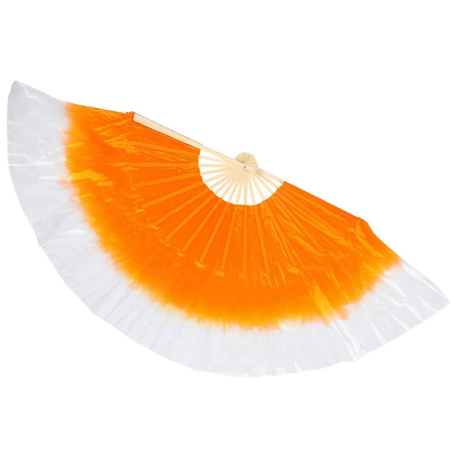 Durable Wood and Chemical Fiber Cloth Folding Fan for Dancing and Daily Use with Mixed Colors Multi