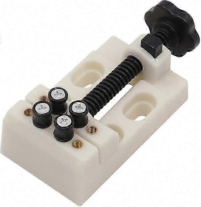 8-Hole Carved Woodworking Vise Adjustable Flat Clamp Multi-Function Tool for Drilling & Fixing, Quick-Open 18.3cm