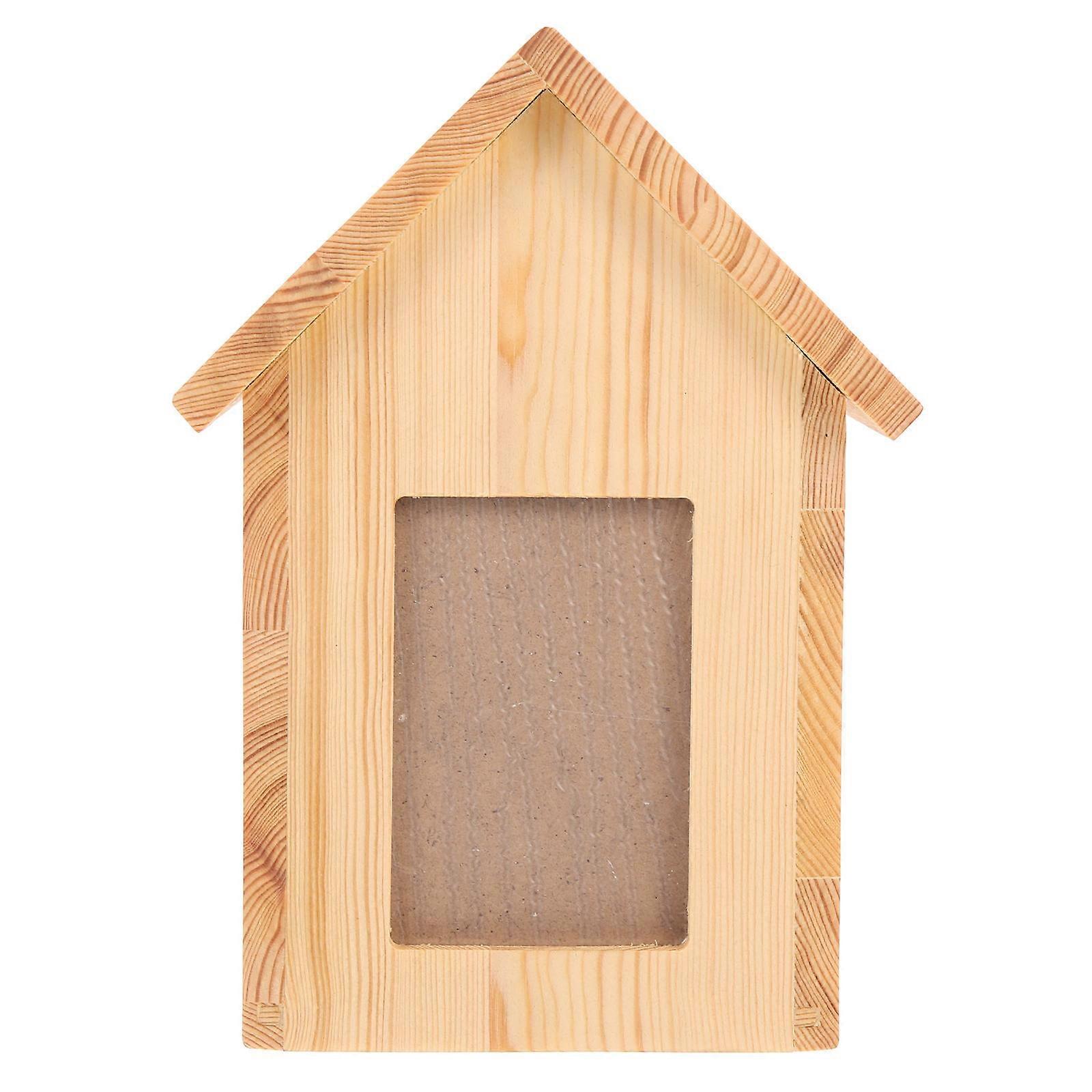 Small Pet Urn Dog Cremation Urn Home Display Rectangular Wooden Material 1Set