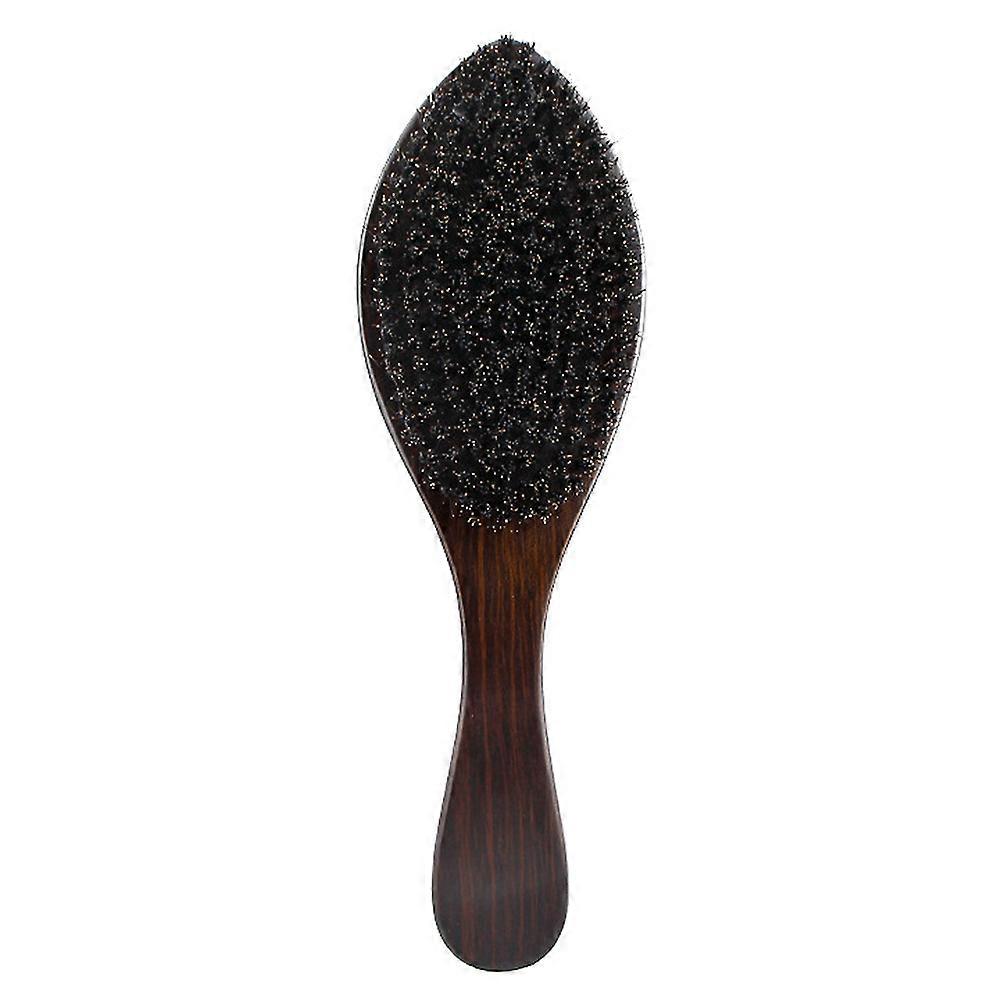 Coffee Beard Brush with Plastic Bristles for Men Styling Perfect for Travel and Gifting 1pc Wooden Handle