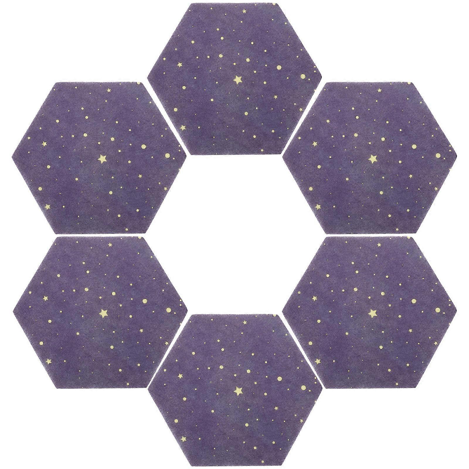 Display Board 6Pcs Hexagonal Felt Boards Memo Board For Adults In Dark Blue Suitable For Any Occasion