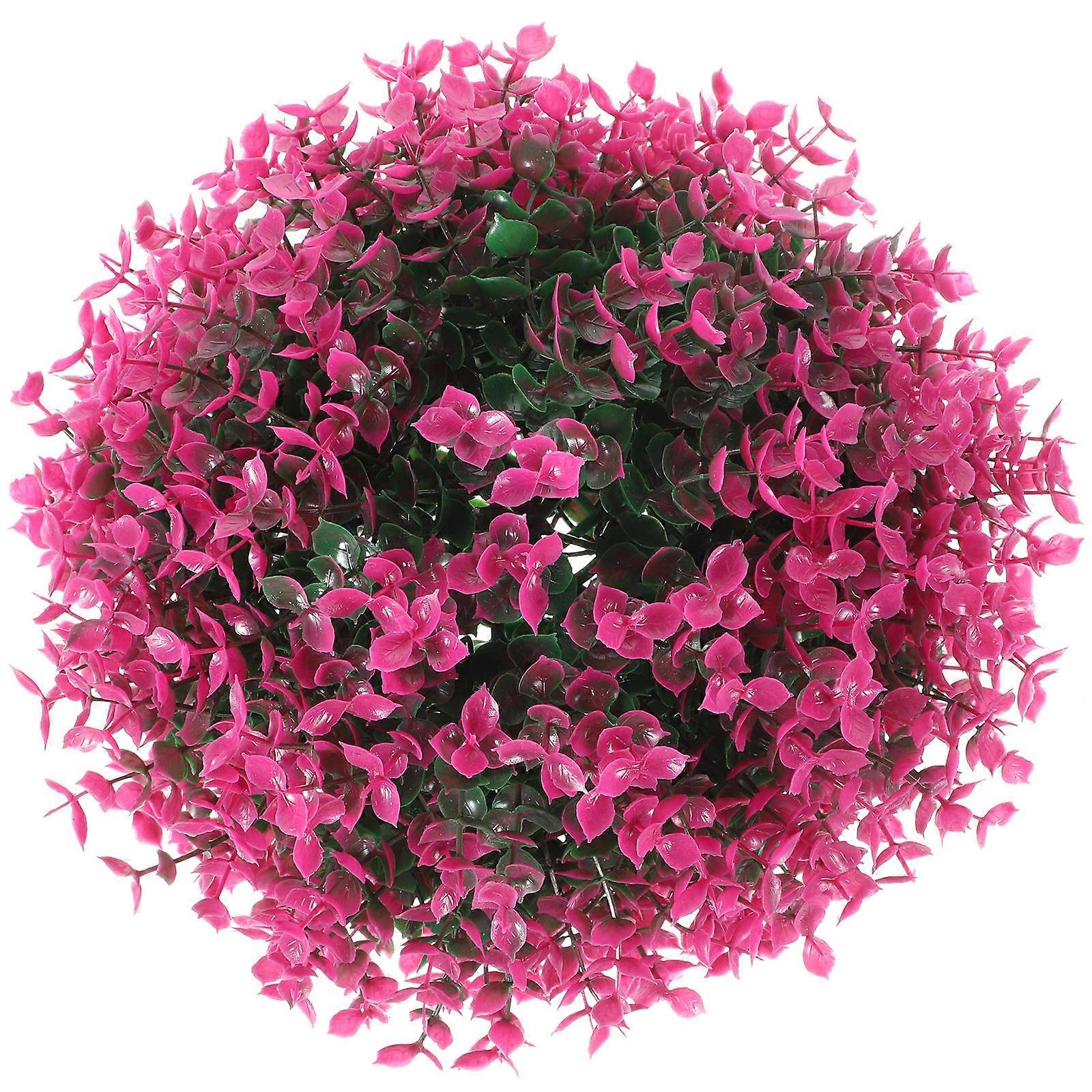 Purple Plastic Topiary Balls for Decoration Artificial Simulation Plant Balls for Indoor and Outdoor Use 6 Inches