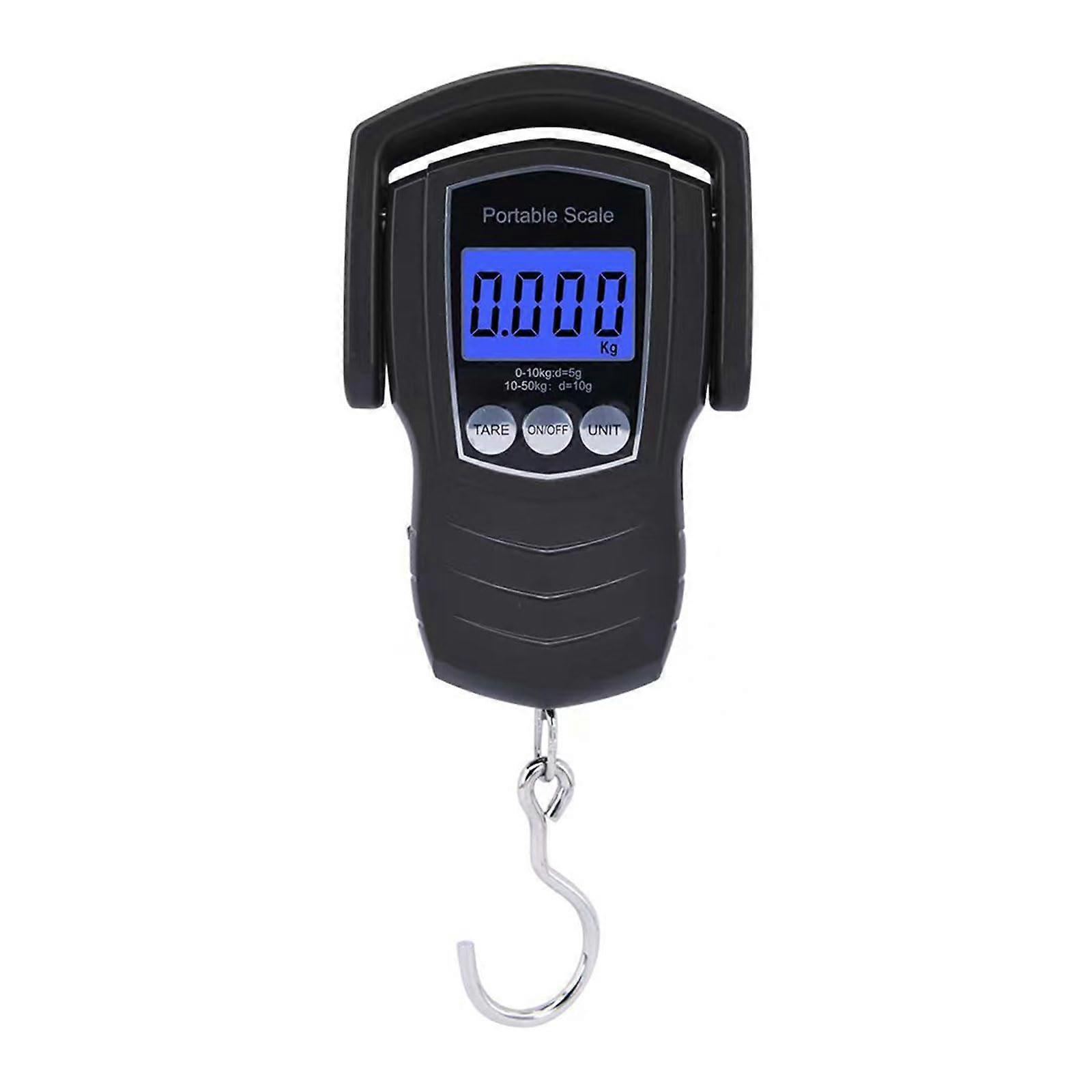 Portable Digital Luggage Scale with Handle for Weighing Up to 50 kg/110 lb, Rechargeable Electronic Suitcase Weight Measurement