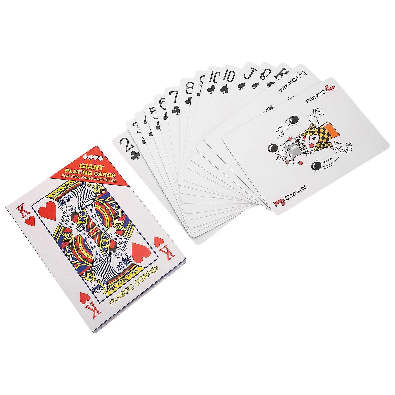 Giant Large Playing Cards for Fun Portable Poker Games – Perfect for Parties, Bars & Home Use with Smooth Surface Design