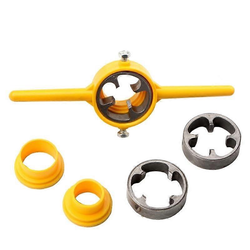 6 Piece NPT Tap and Die Set for PVC Pipes (Sizes 1/2', 3/4' and 1')