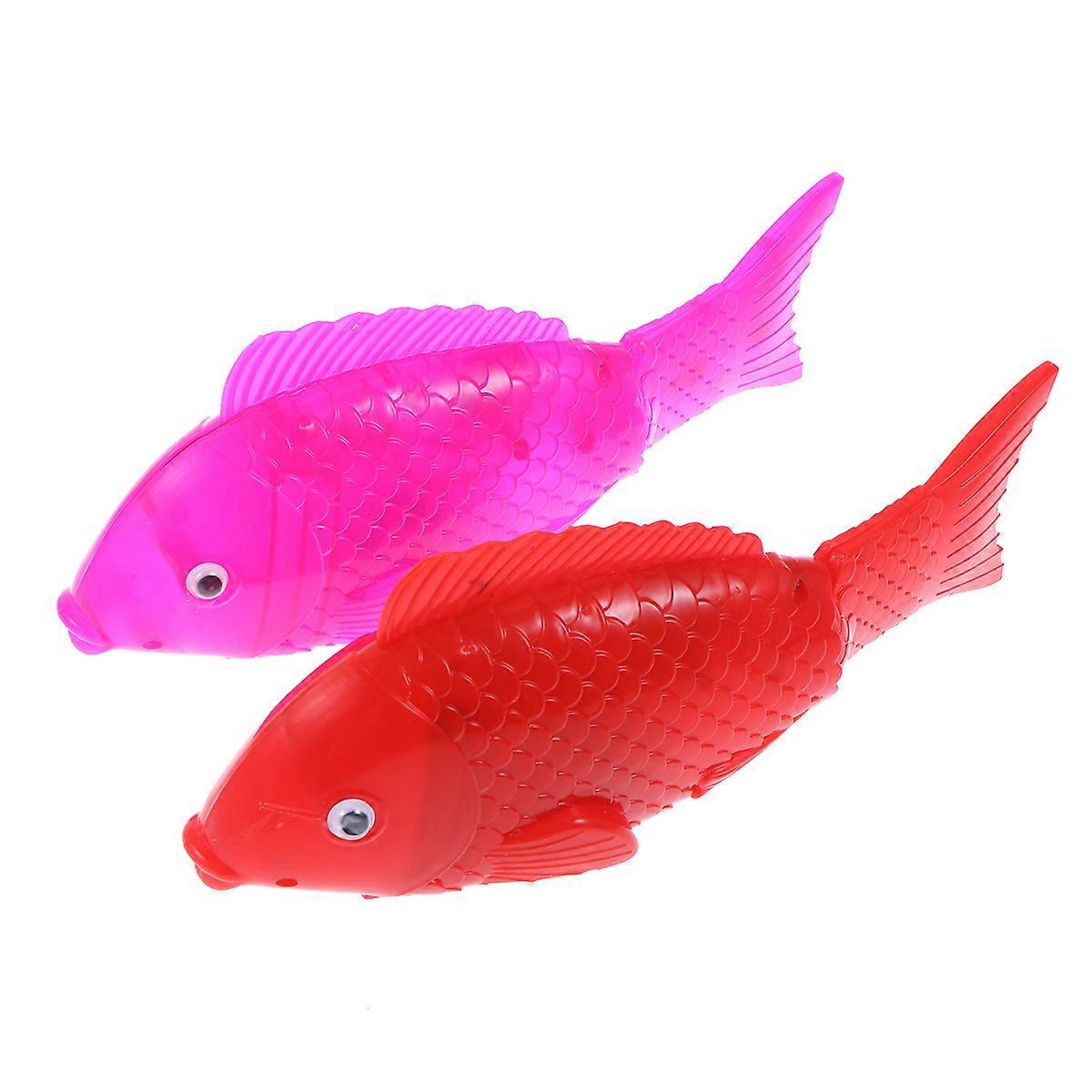 Glowing Swing Music Rocking Fish Toys for Kids Educational Baby Swing Toys with Plastic Material Assorted Color 2pcs