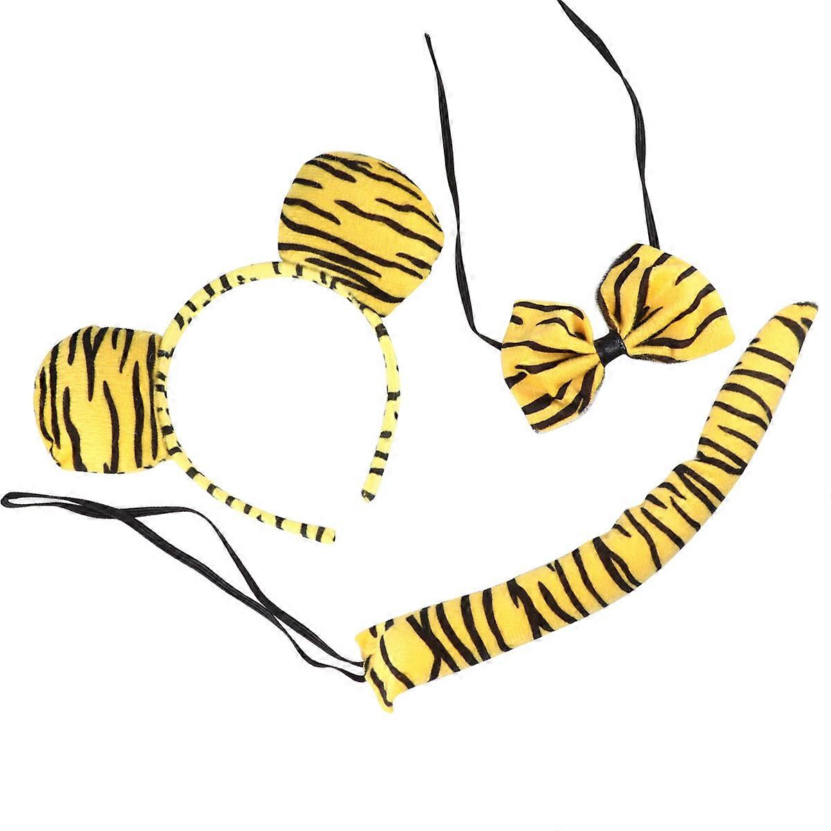 Ensemble de serre-têtes universels pour animaux, oreilles confortables avec nœud et queue pour les fêtes