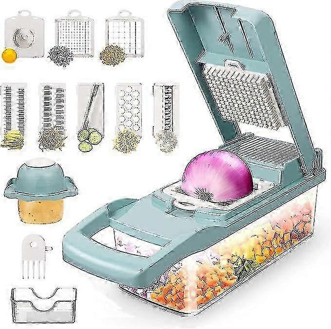 Vegetable Chopper Professional Multifunctional slicer for onions, carrots and garlic with container -GSL