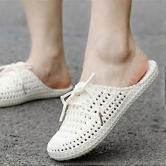 Chanclas de mujer Zapatos para mujer Sandalias de moda Hollow Out transpirable zapatos de playa Zapatillas de mujer con cordones Sandalias