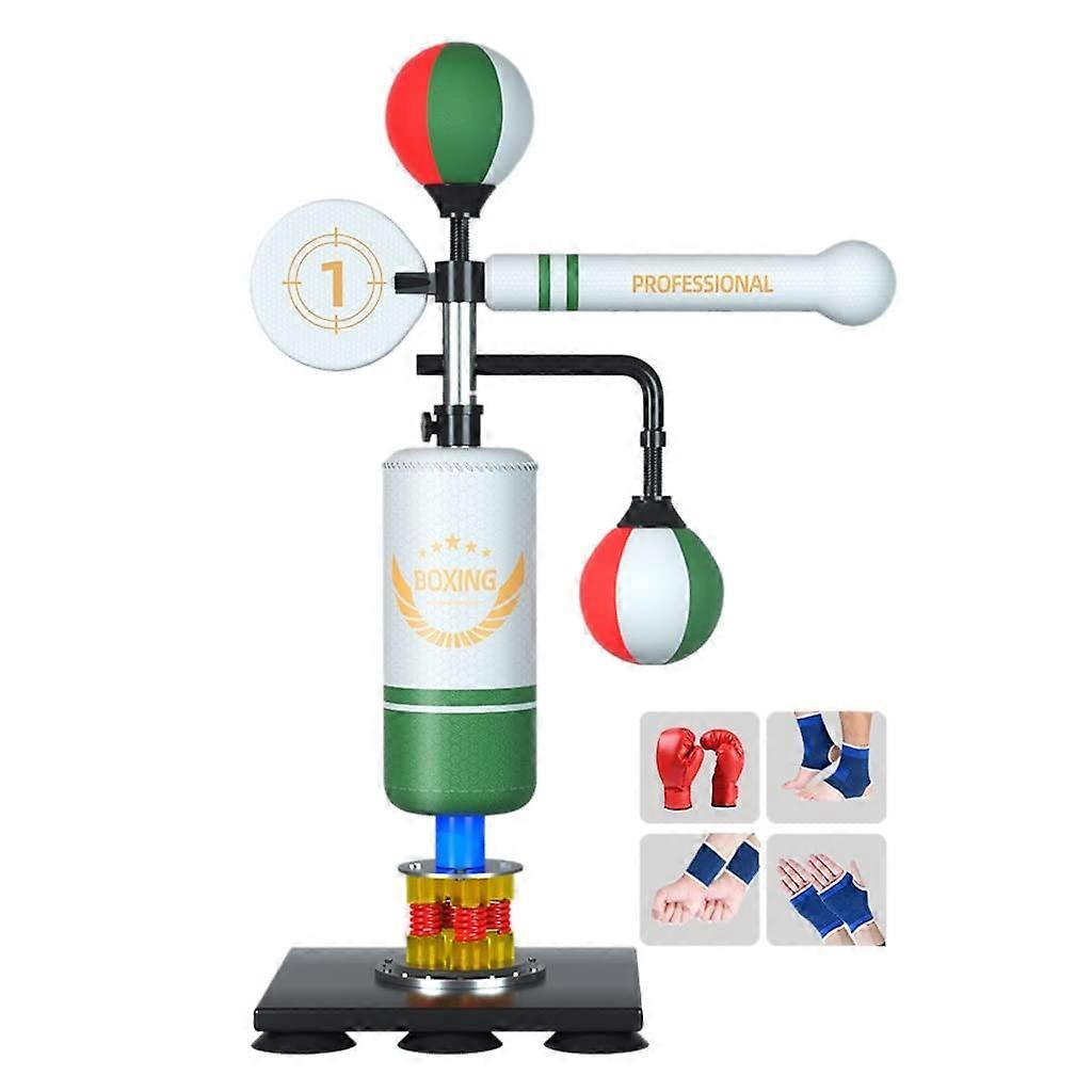 Kids Boxing Speed Trainer, Freestanding Punch Bag with Spinning Bar Dual Punching Balls