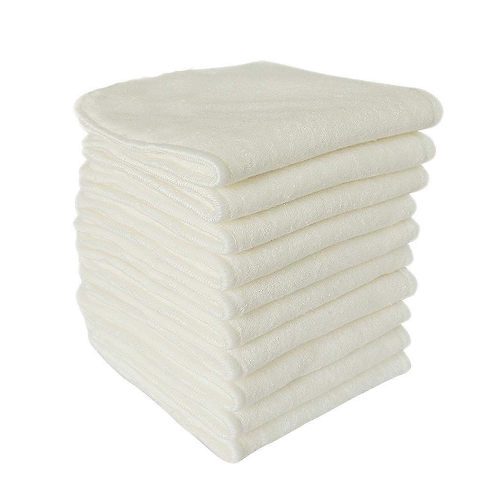Washable Reusable Diaper Inserts 6Pcs Bamboo Cloth For Parents Use Beige Rectangular