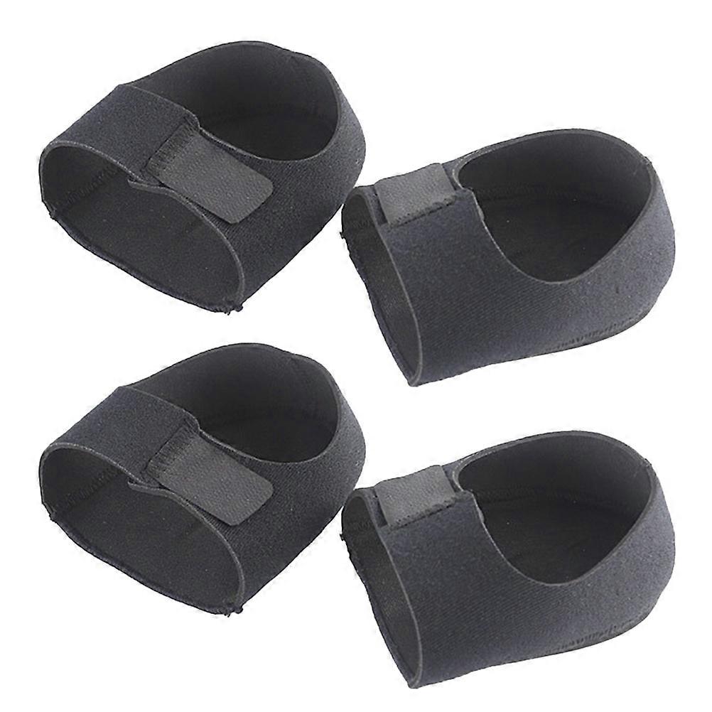 Pressure Reduction Comfortable Heel Protectors For Daily Use L Black 4Pcs