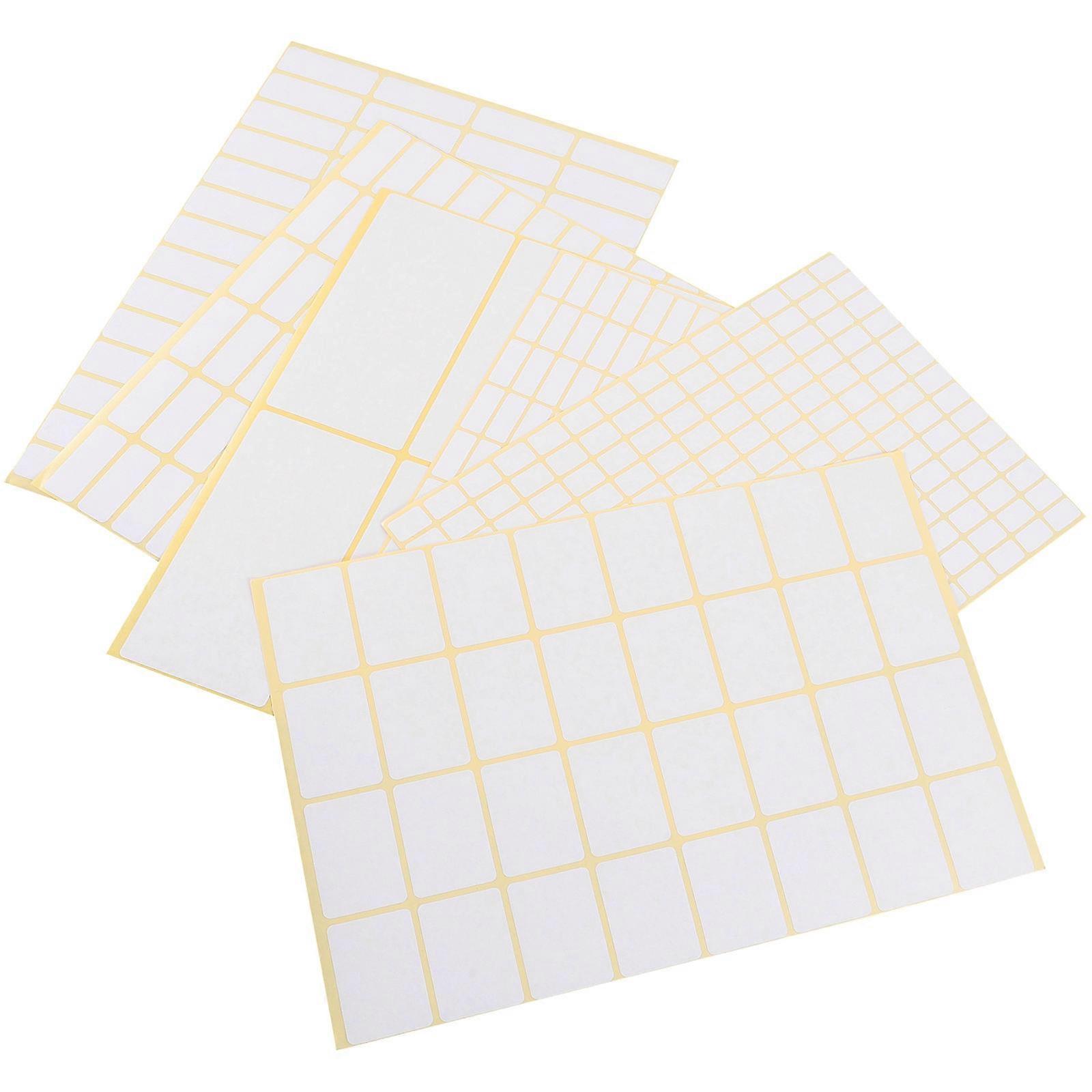 36 Sheets Blank White Name Stickers for Office Classification Marking Tapes Self Adhesive Labels