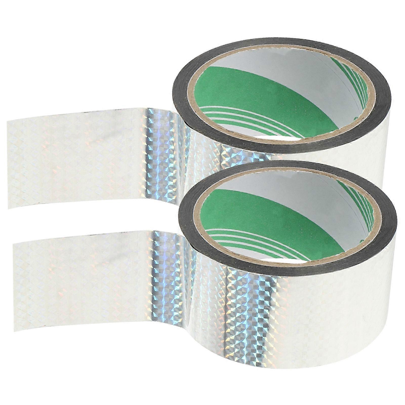 Multi-Function Decorative Packing Tape For Craft Works 5Cm X 50M Holographic Design 2 Rolls