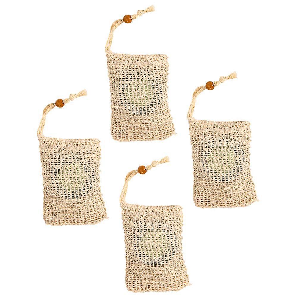Multipurpose Soap Bag 4Set Drawstring Soap Net Bags Travel Showering Essential Tool