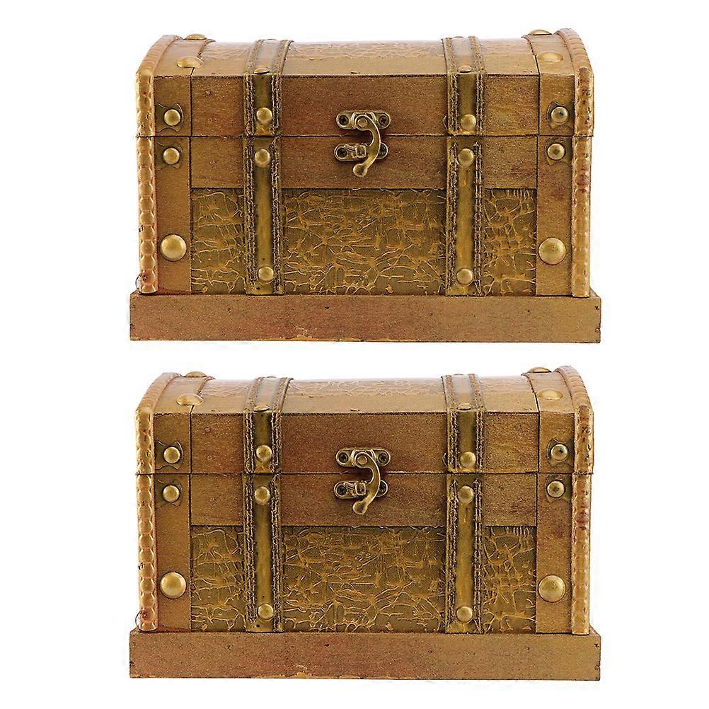 Decorative Treasure Chest For Home Use And Dressing Table Decoration 2Pcs