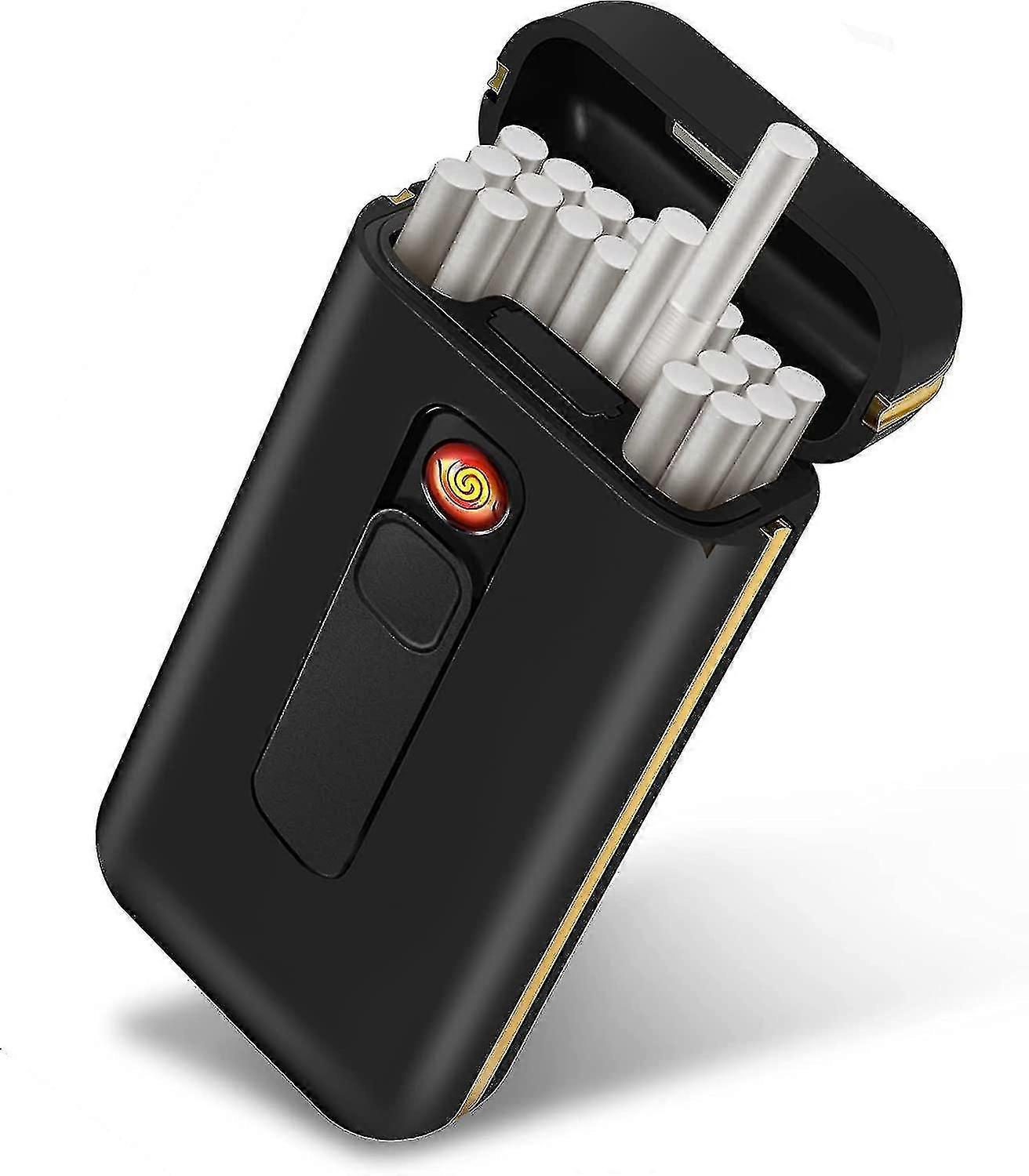Étui à cigarettes King Size de 20 pièces de 100 mm avec briquet, cadeau pour hommes (9010-bk)