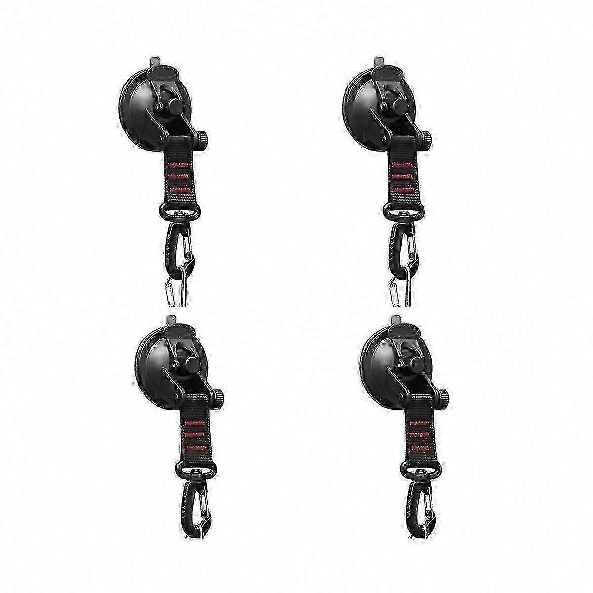 4Pcs Heavy Duty Suction Cup Hooks with D Ring 360° Rotating for Car Camping