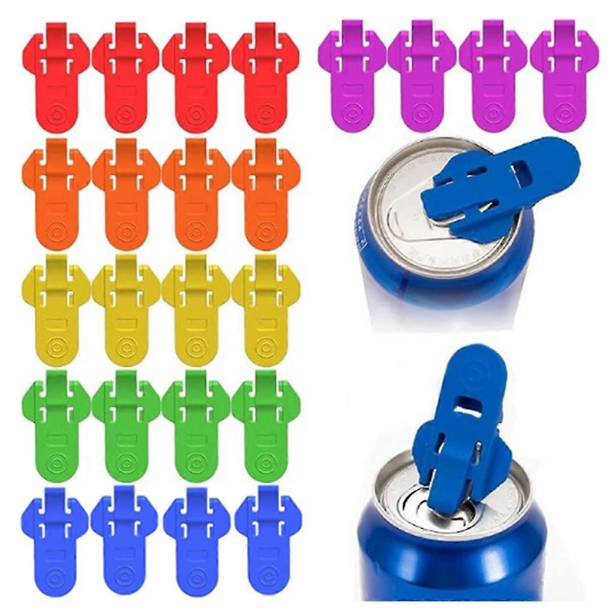 24 PCS Manual Easy Can Opener Colorful Drink Can Protector Cap Leakproof Top Ring Opener Tool f