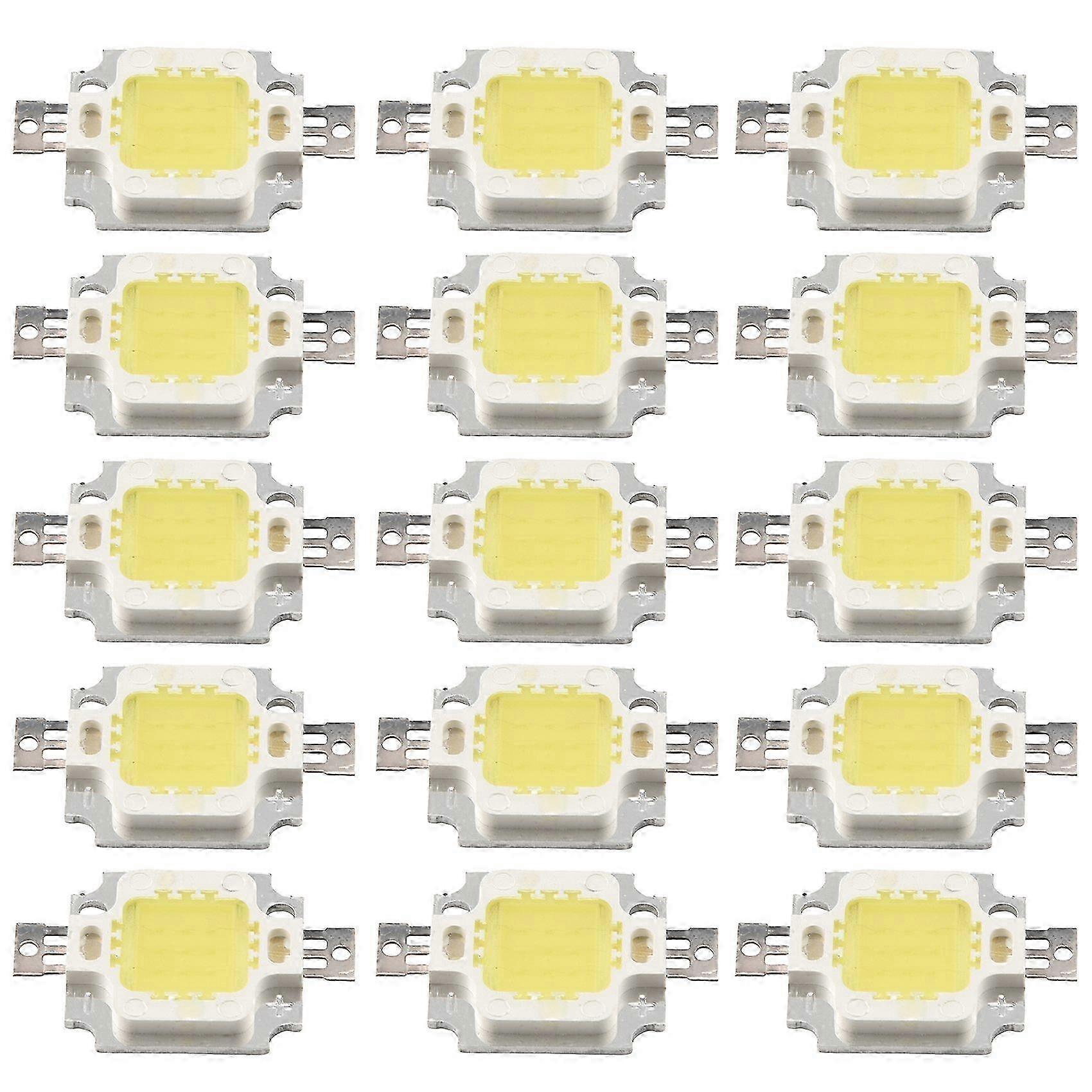 Improved Quality 20PCS LED Bulbs - 10W Pure White High Power, 1100LM SMD Chip Light with DC 9-12V Compatibility