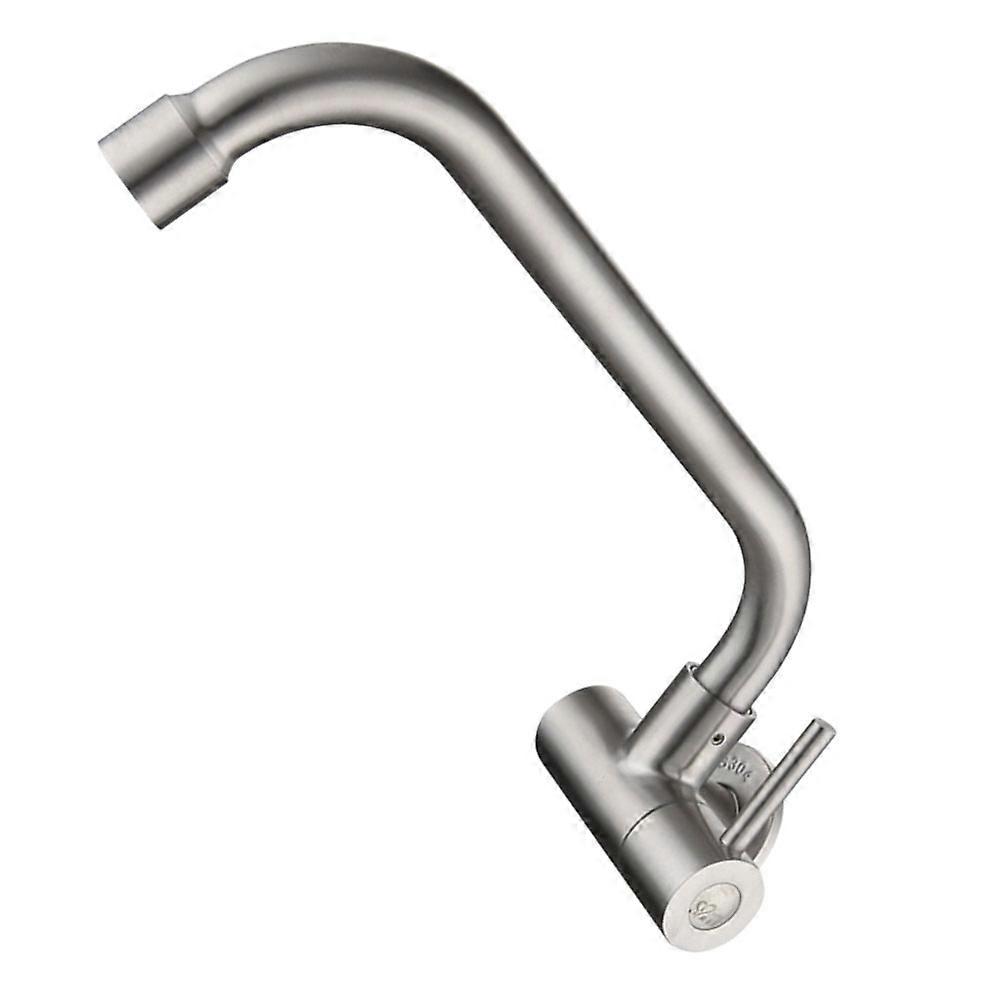 Stainless Steel Rotating Faucet Single Cold Water Tap for Home Sink Durable Easy Installation Swivel Design for Kitchen Convenient Use and Cleaning
