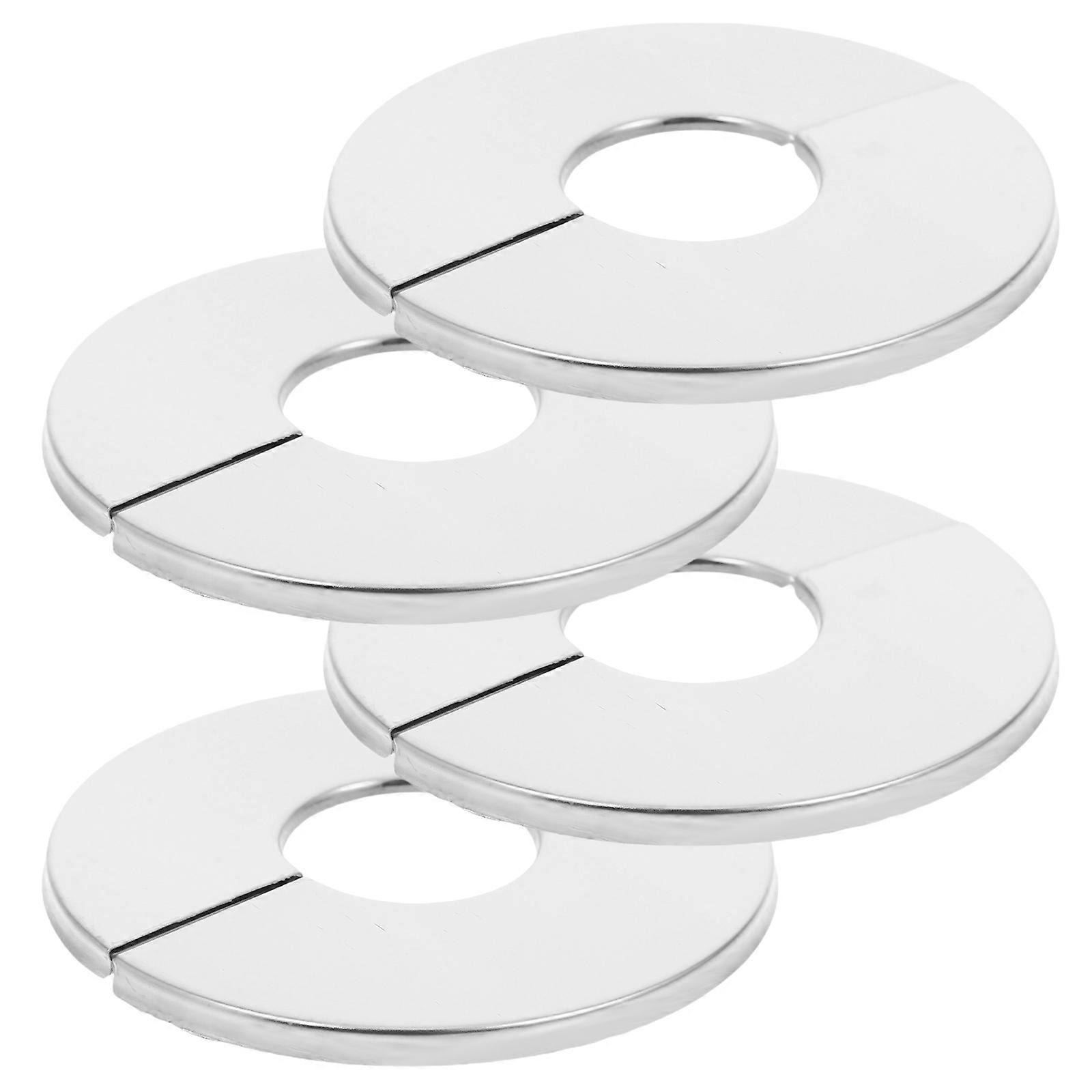 Couvercle décoratif de tuyau, mur rond, bride fendue pour la maison, la salle de bain et le bureau, tuyaux en acier inoxydable, étanche à la poussière 4 pièces
