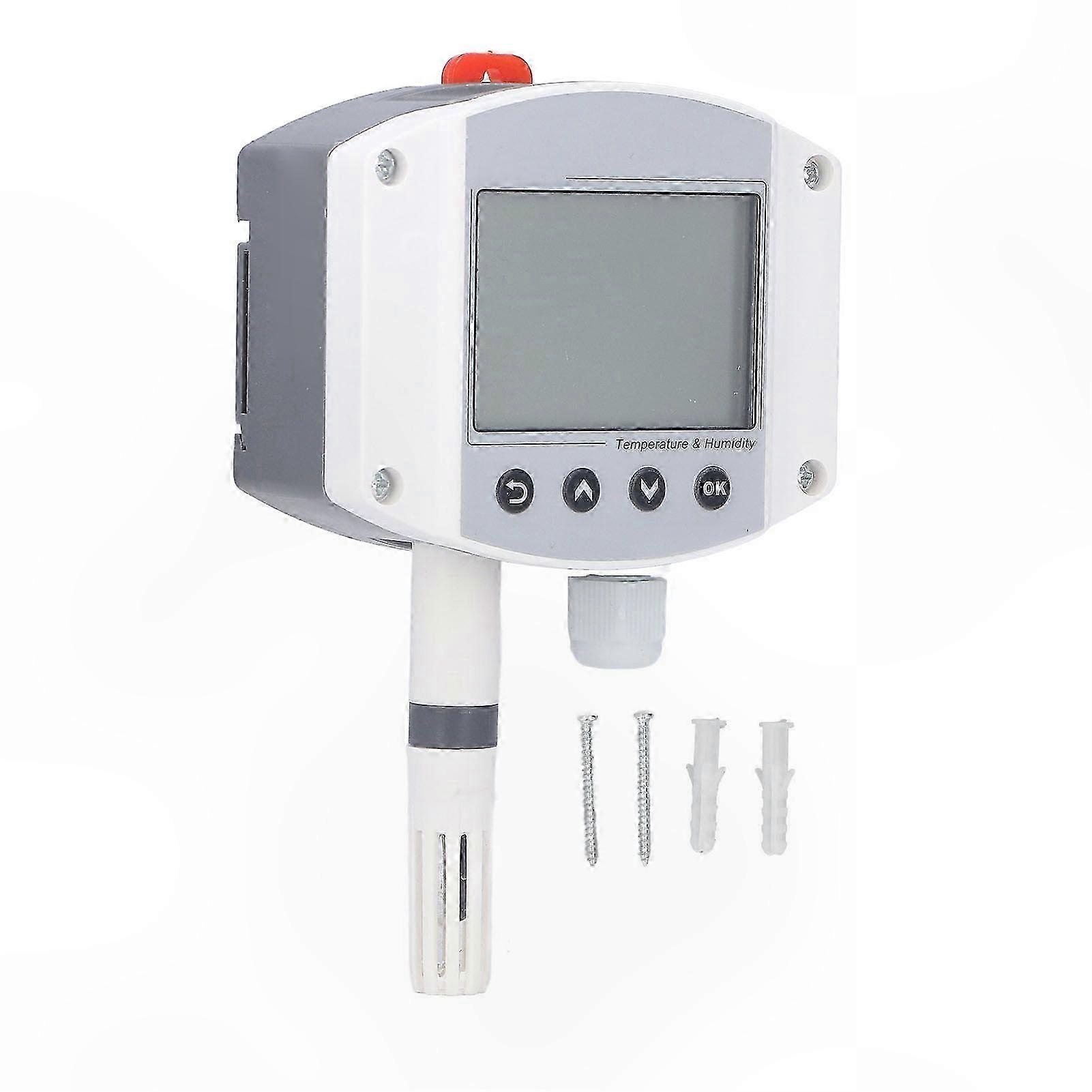 Wall-Mounted Temperature and Humidity Sensor with LCD Display for Machinery Equipment
