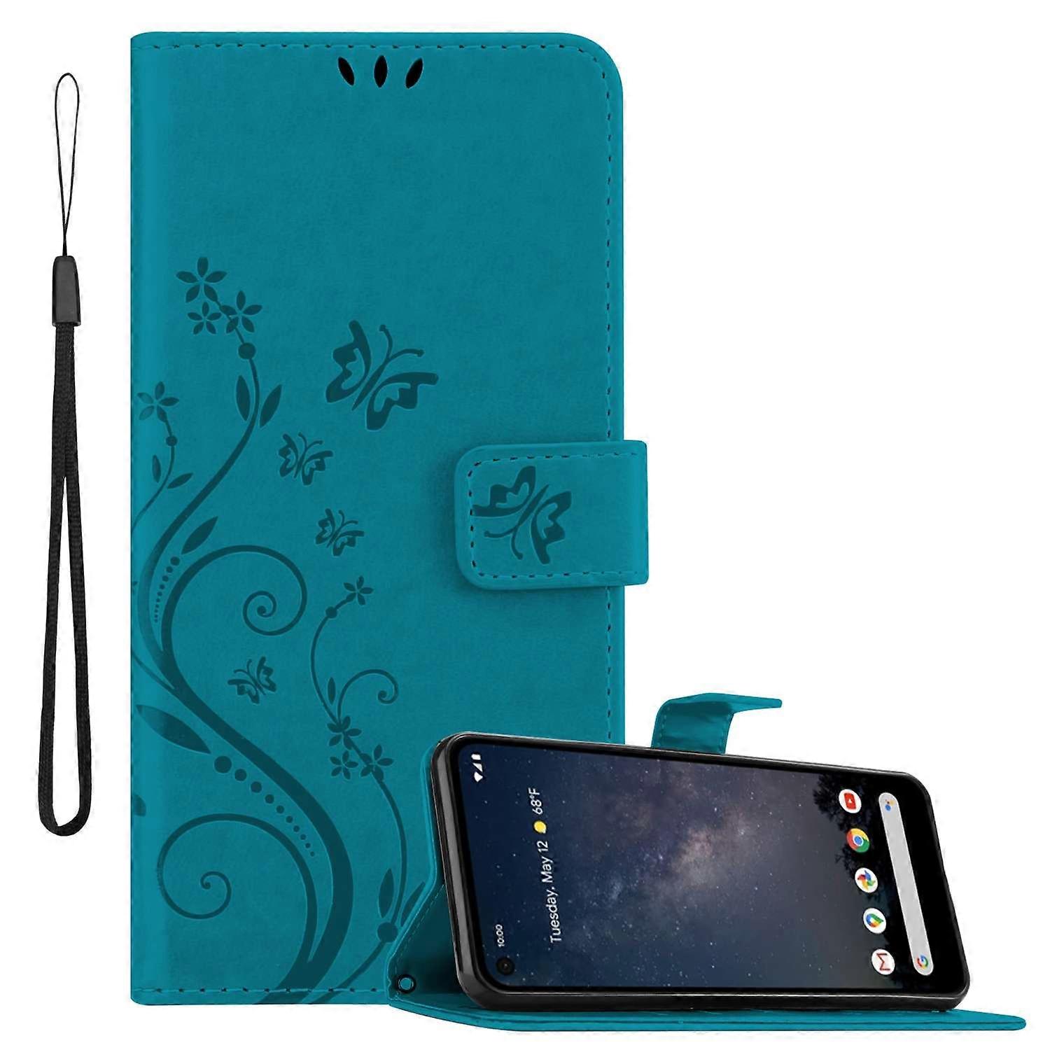 Google PIXEL 4A Protective Case - with Floral Print and Card Slot