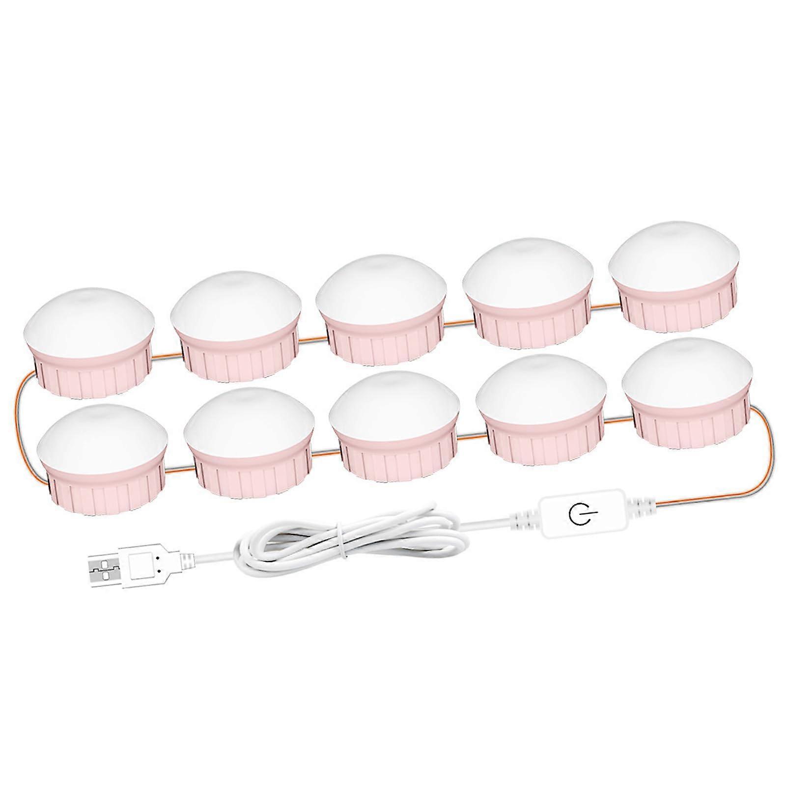 LED Makeup Lights Set USB Dimmable Bulbs LED Light Texture for Dressing Table and Bathroom Makeup Light