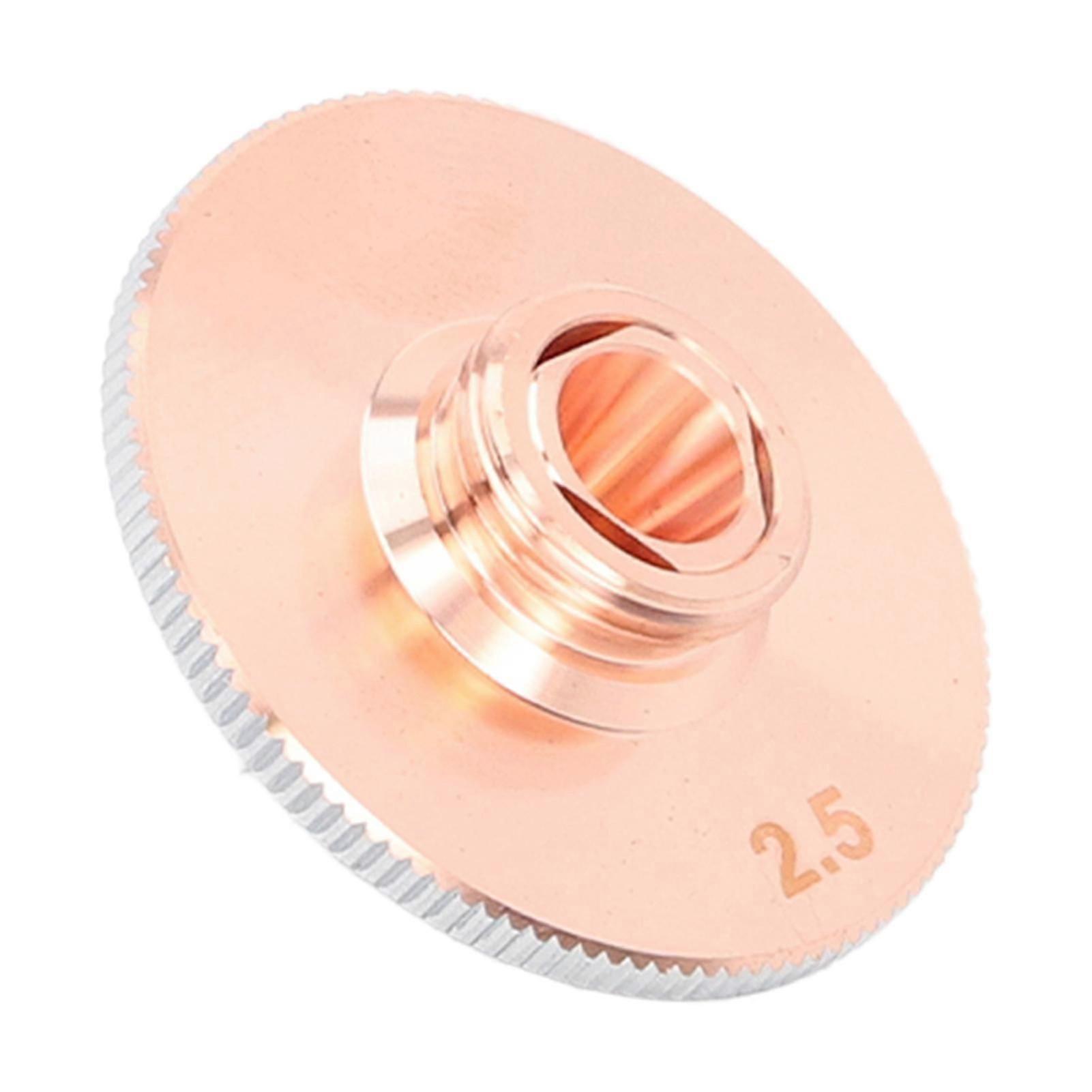 Laserová řezací tryska 2 vrstvé vlákno mědi svařování CNC stroj průmyslové díly příslušenství díra průměr 2,5 mm