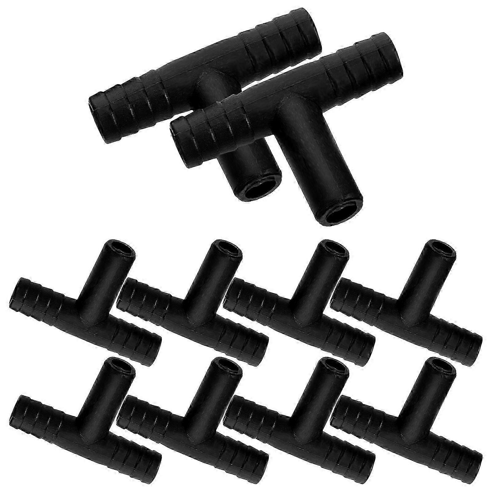 Desk Fountain Hose Splitter T Shape Replacement For Tabletop Waterfall 10Pcs