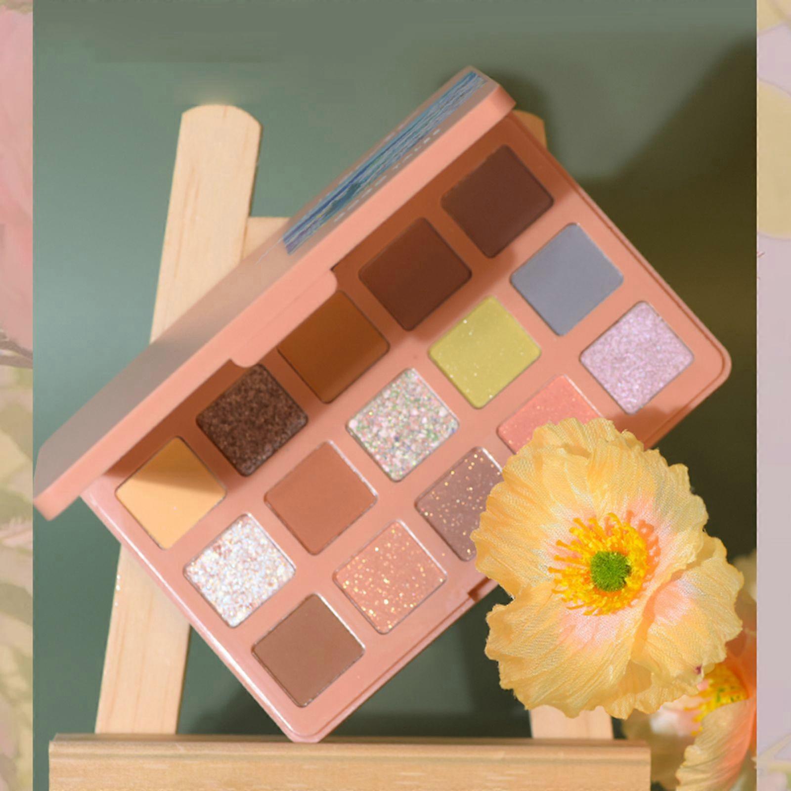 gogotales 15 Colors Eyeshadow Palette High Pigmented Glitter Matte Eyes Shadow Portable Pocket Design