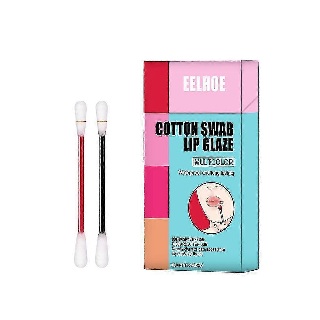 20pcs Cigarette Lipstick Cotton Swab Long Lasting Waterproof Dispos...