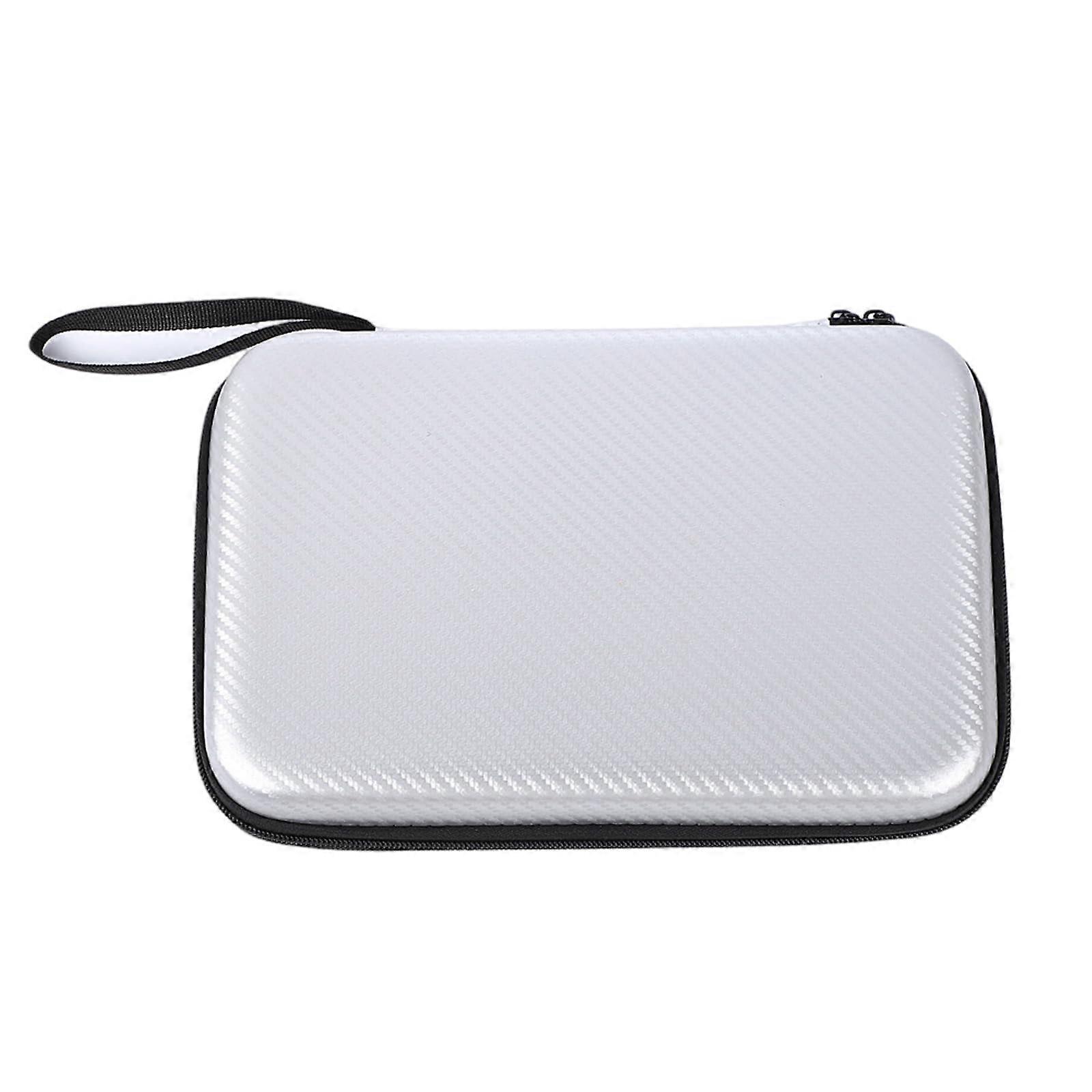 Table Tennis Paddle Bag Ping Pong Paddle Case Easy Carry Storage For Training And Travel Silver