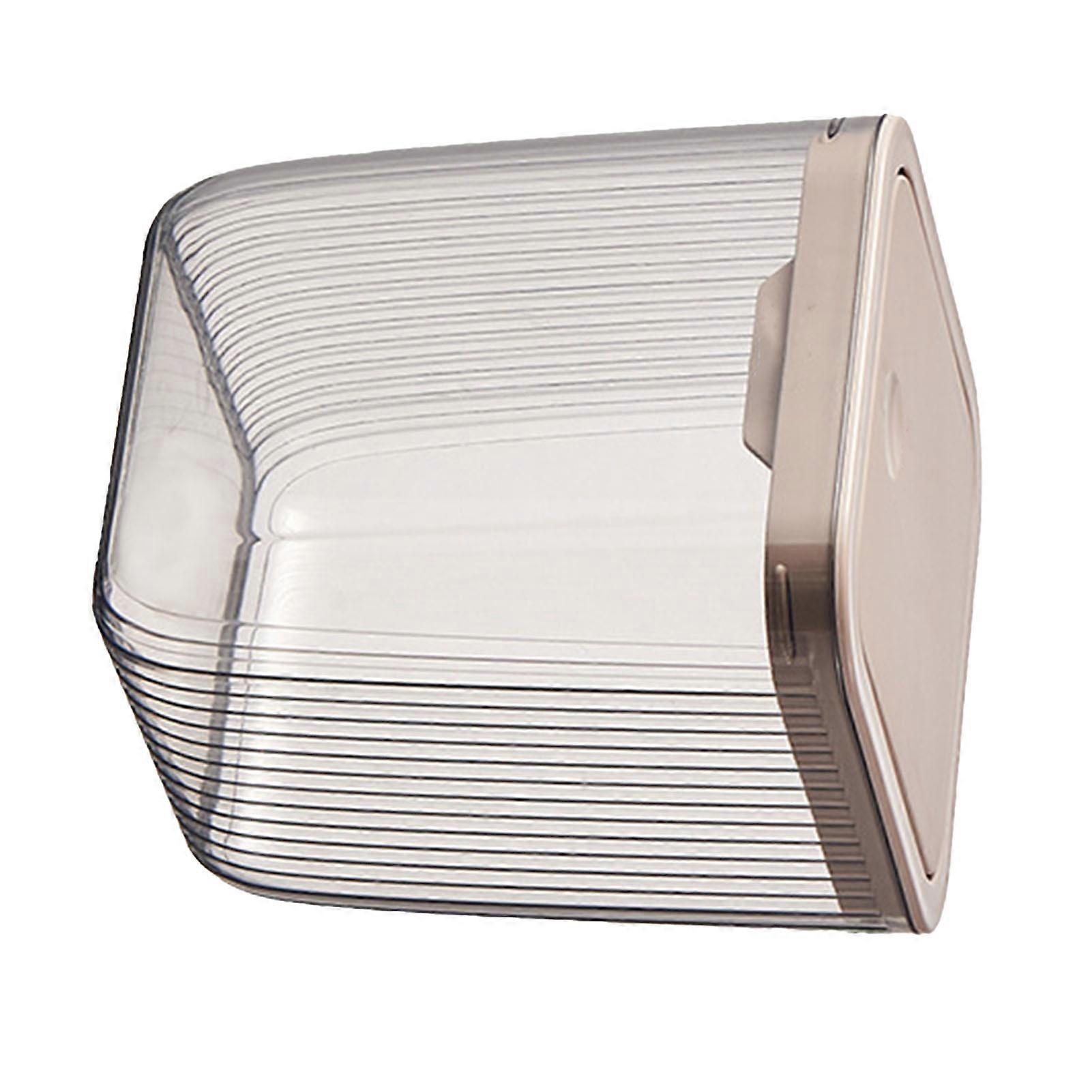 Clear Mini Plastic Desktop Trash Can with Lid 14x14x16.3cm