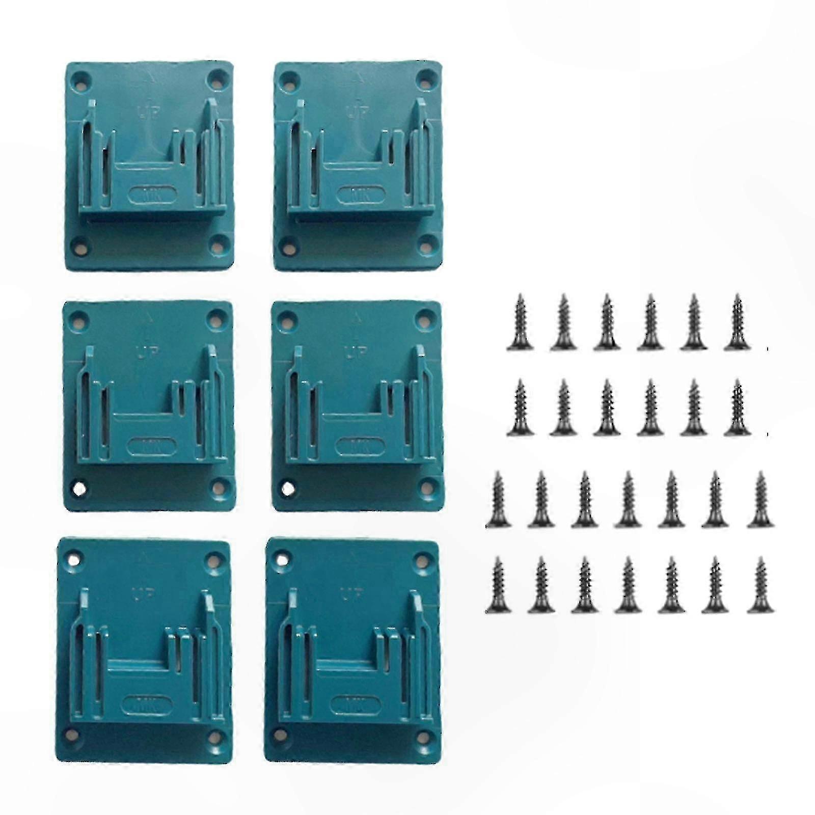 6-Pack 18V Tool Wall Mount Brackets - Universal Power Tool Holder for Organized Storage