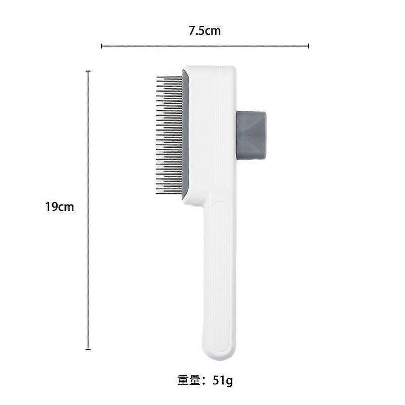 Pet Hair Removal Comb & Flea Comb with Release Button for Cats & Dogs - Grooming Brush for Short/Long Hair