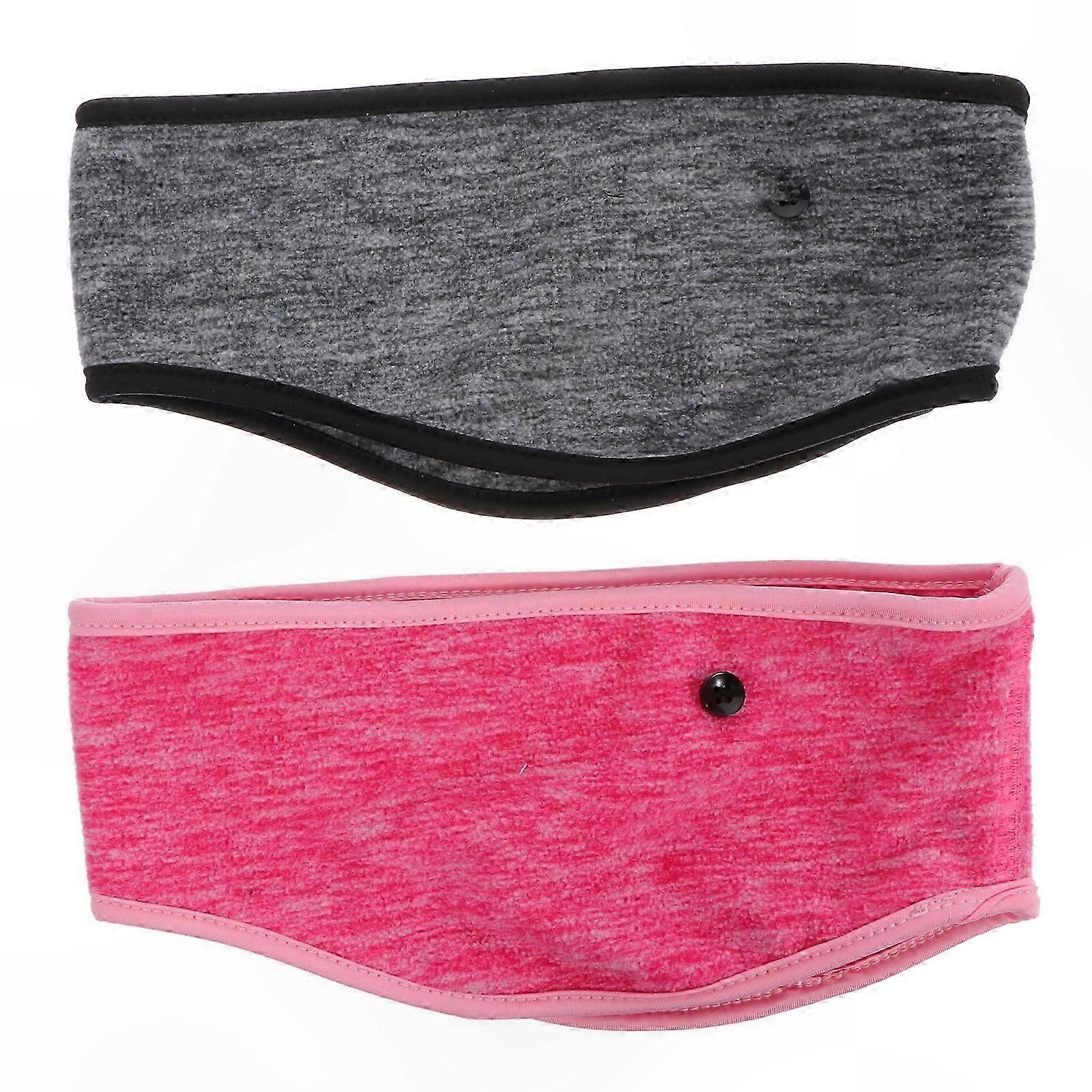 Unisex Sports Hairbands with Buttons Windproof Use