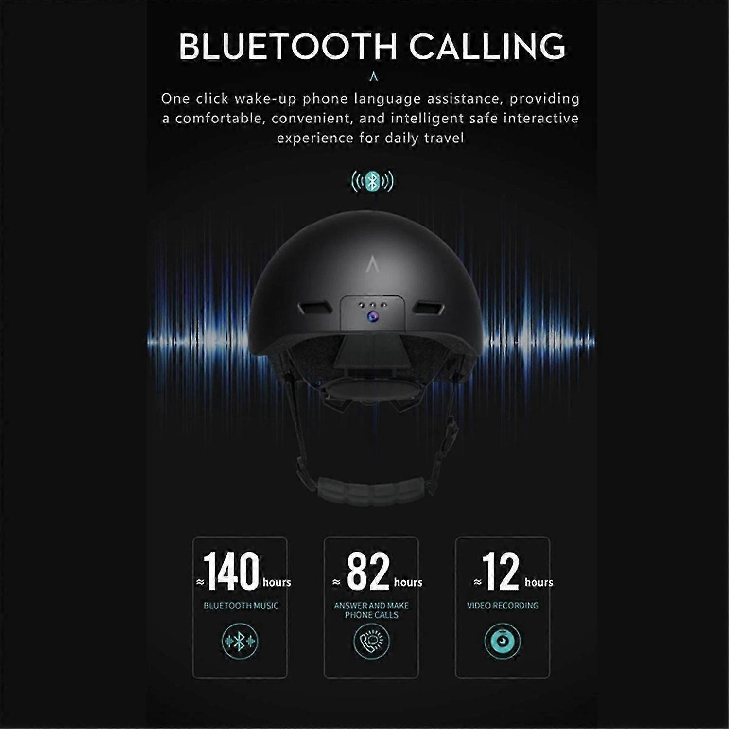 Bluethooth Helmet Recorder Camera with Action Camera-Black